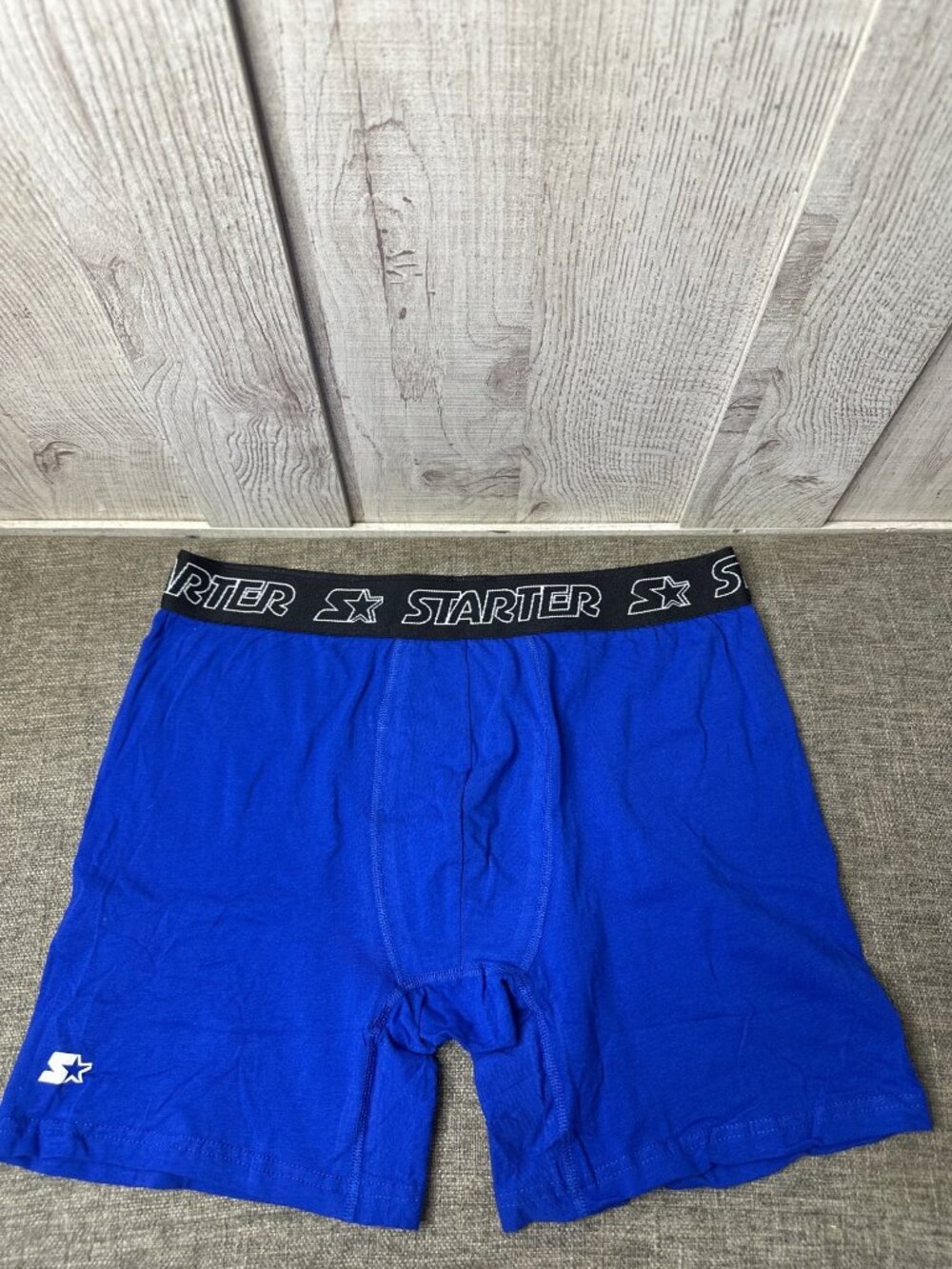 Starter Mens Size Large Boxer Briefs Blue Gray Cotton Blend Underwear Pack of 2 - Picture 4 of 8